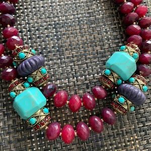 Joan Rivers The Favorite Ruby and Turquoise Necklace